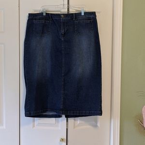 CJ Banks denim skirt, 22W